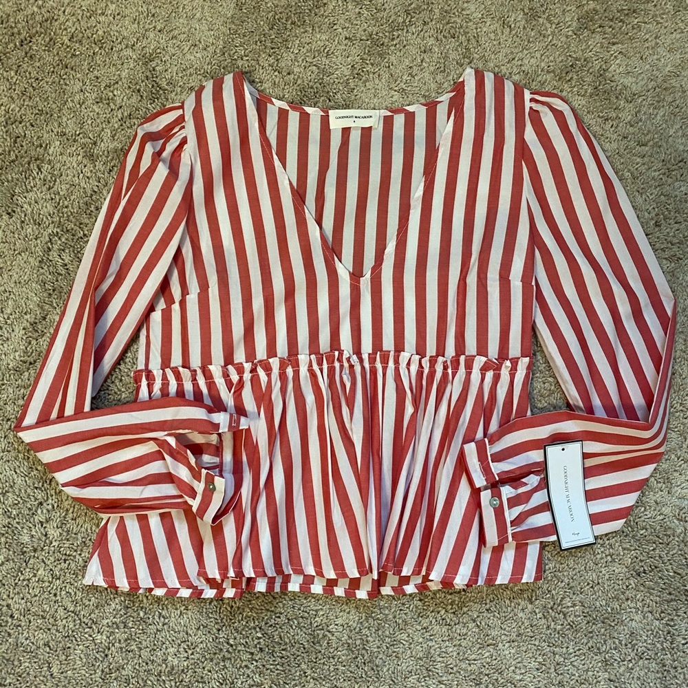 Goodnight Macaroon long sleeve blouse
